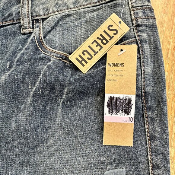 DKNY Womens Stretch Denim Jeans Size 10 Dark Wash Mid-Rise Classic Fit NWT - Picture 2 of 9
